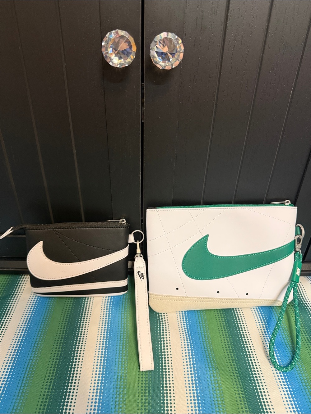 Nike Women's Wristlet Clutch Duo - White with Green & Black with White Accents
